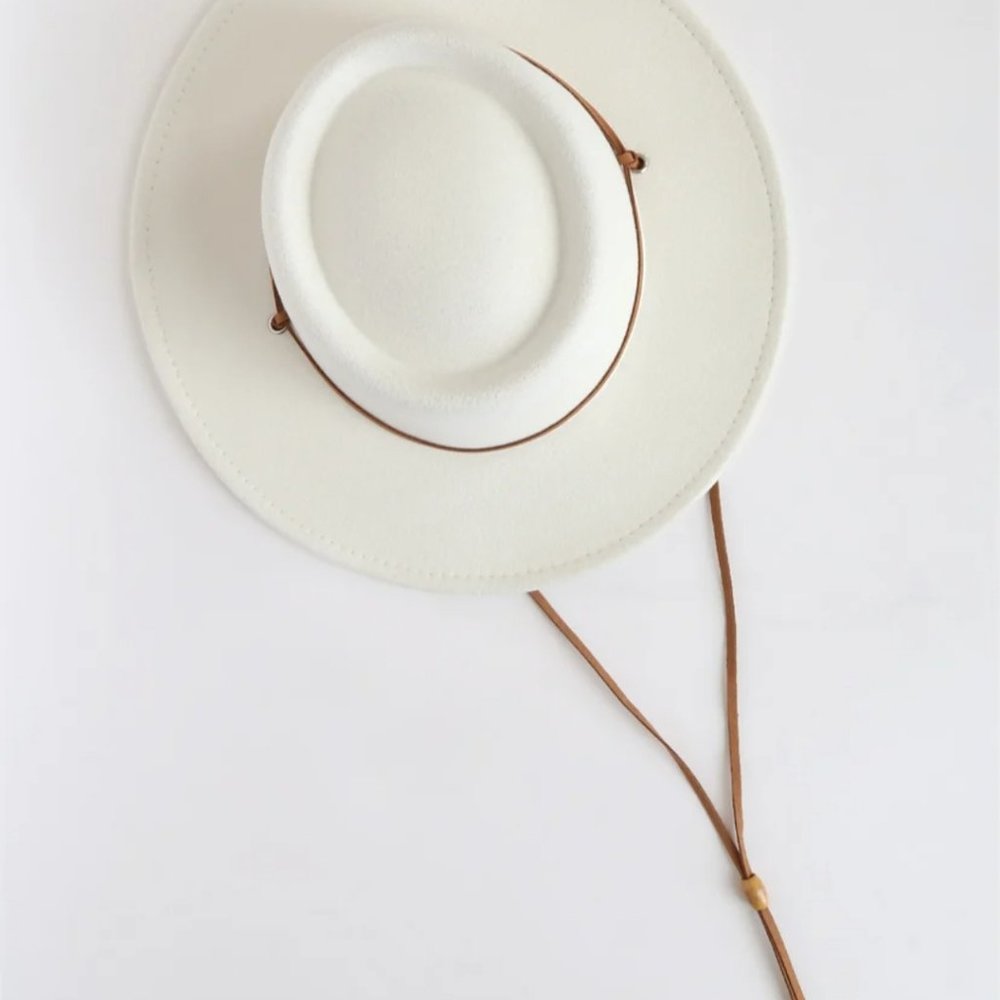 Ivory Felt Fedora Hat